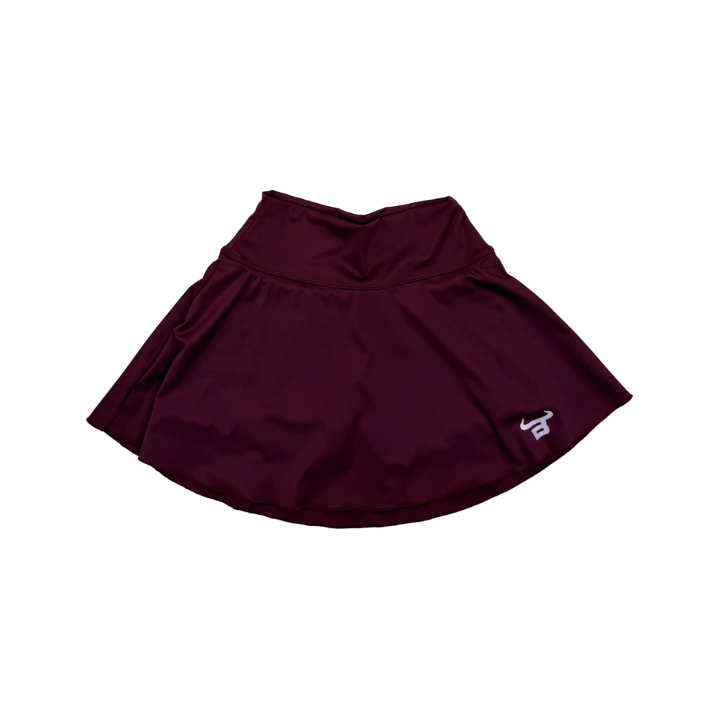BWN x Nanette Badillo Collab - B With Horns Burgundy Skirt
