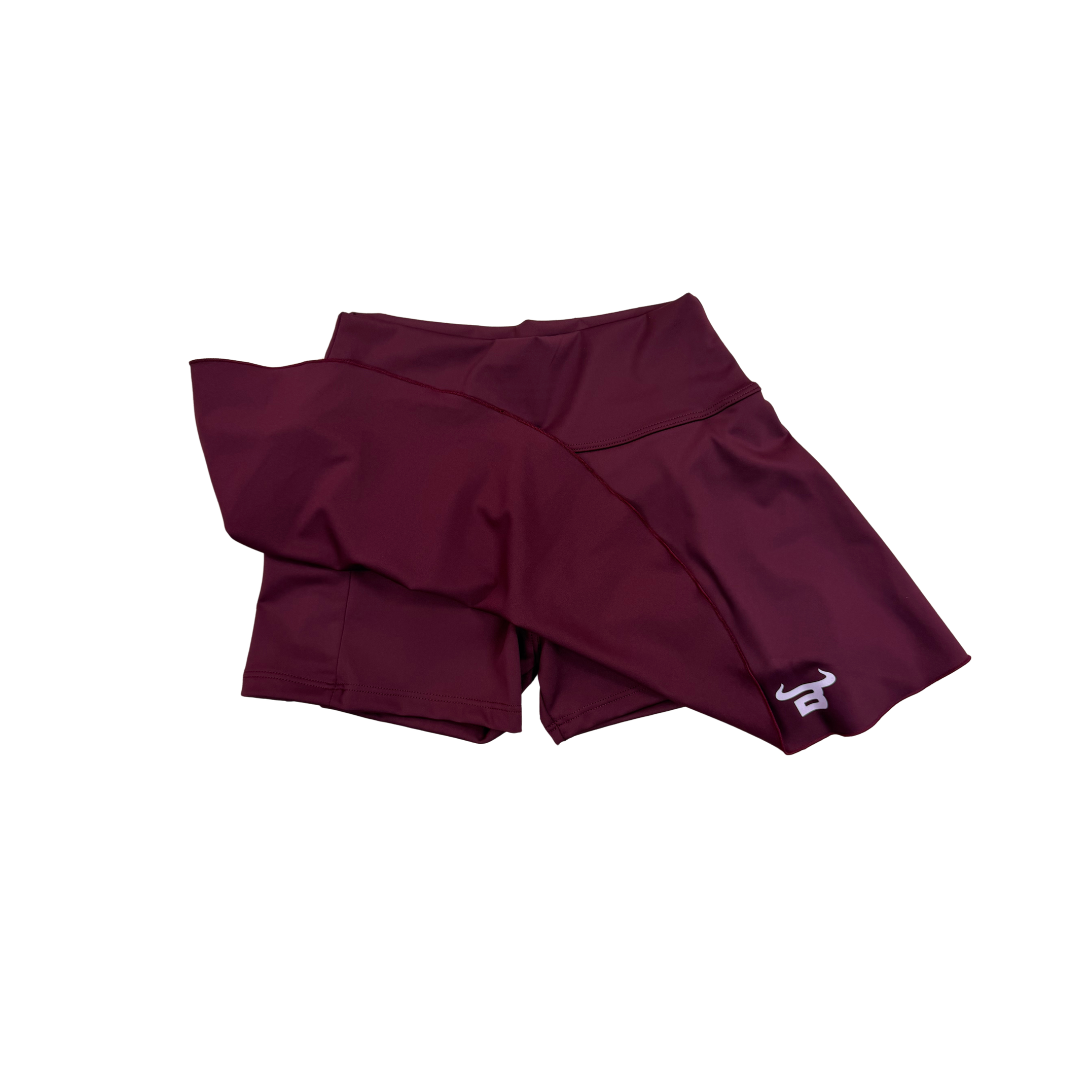 BWN x Nanette Badillo Collab - B With Horns Burgundy Skirt