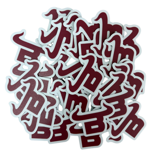B with Horns Sticker